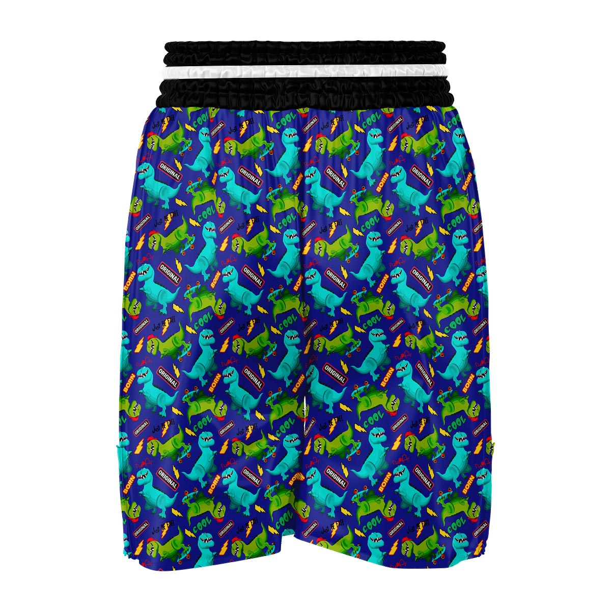 Dino Dinosaur Cartoon Pattern Print Boxing Shorts-grizzshop
