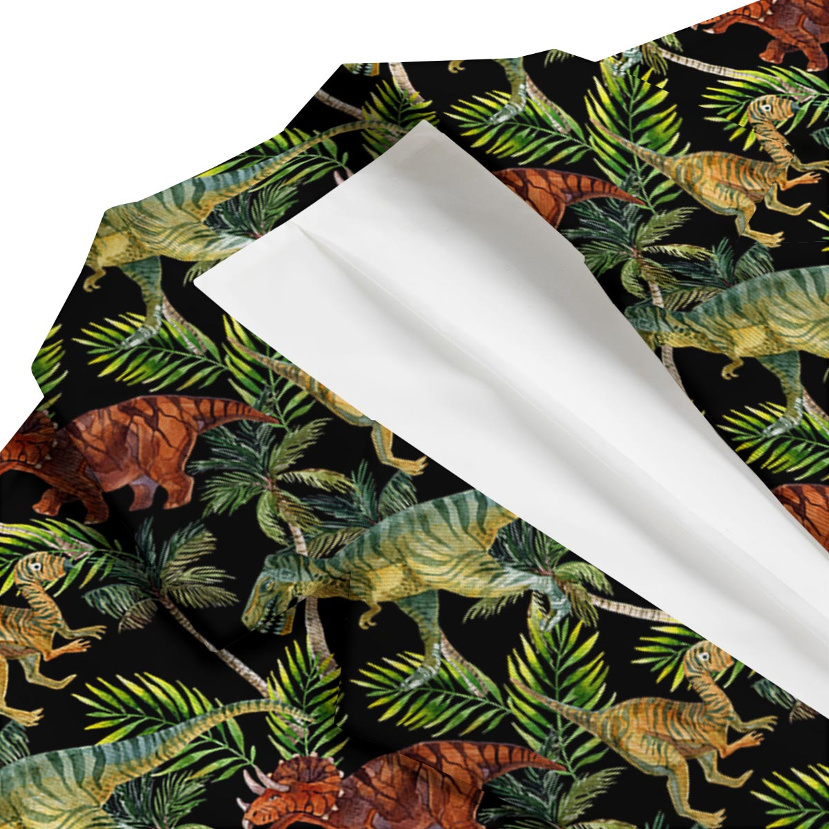 Dino Dinosaur Palm Leaf Pattern Print Men's Blazer-grizzshop