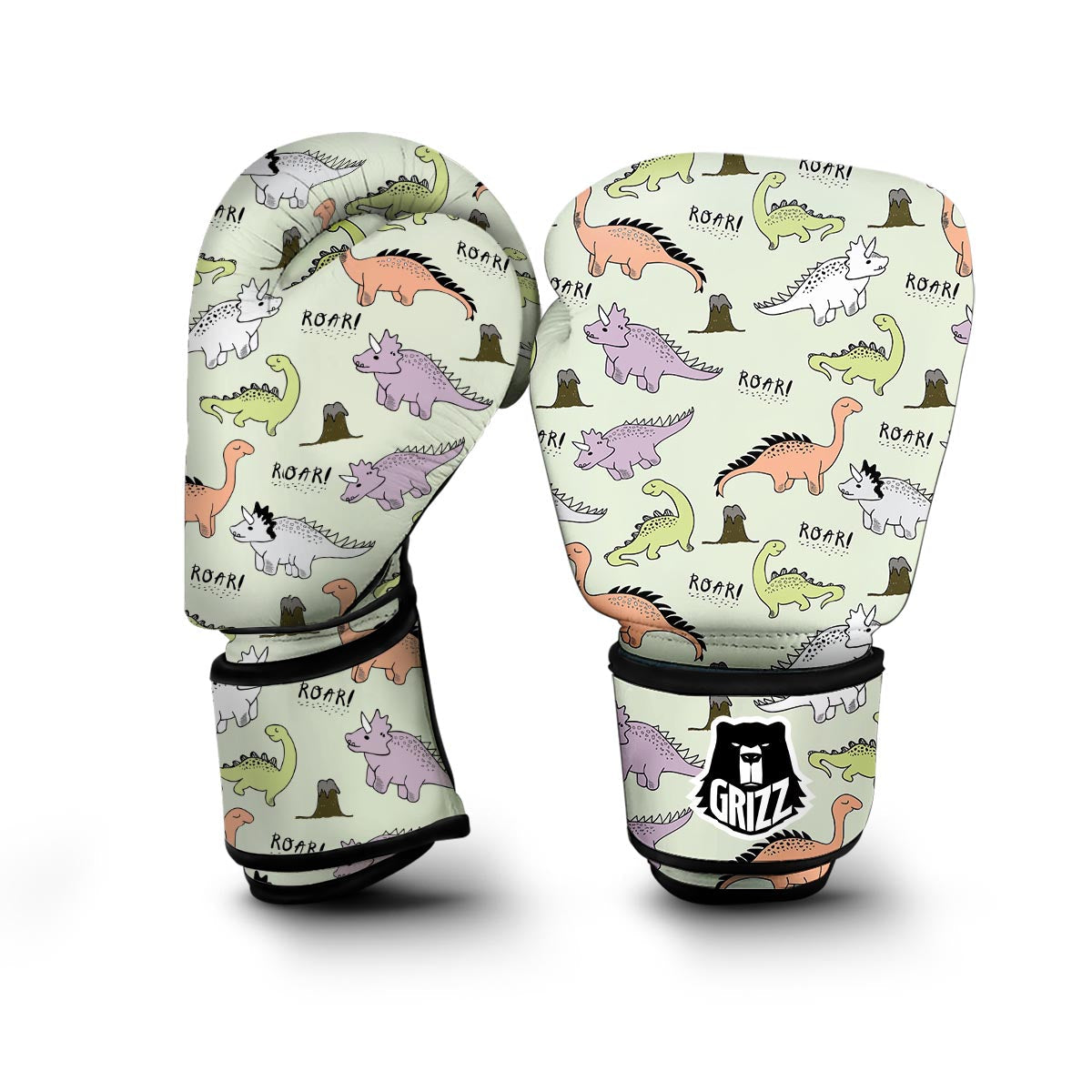 Dino Roar Dinosaur Pattern Print Boxing Gloves-grizzshop