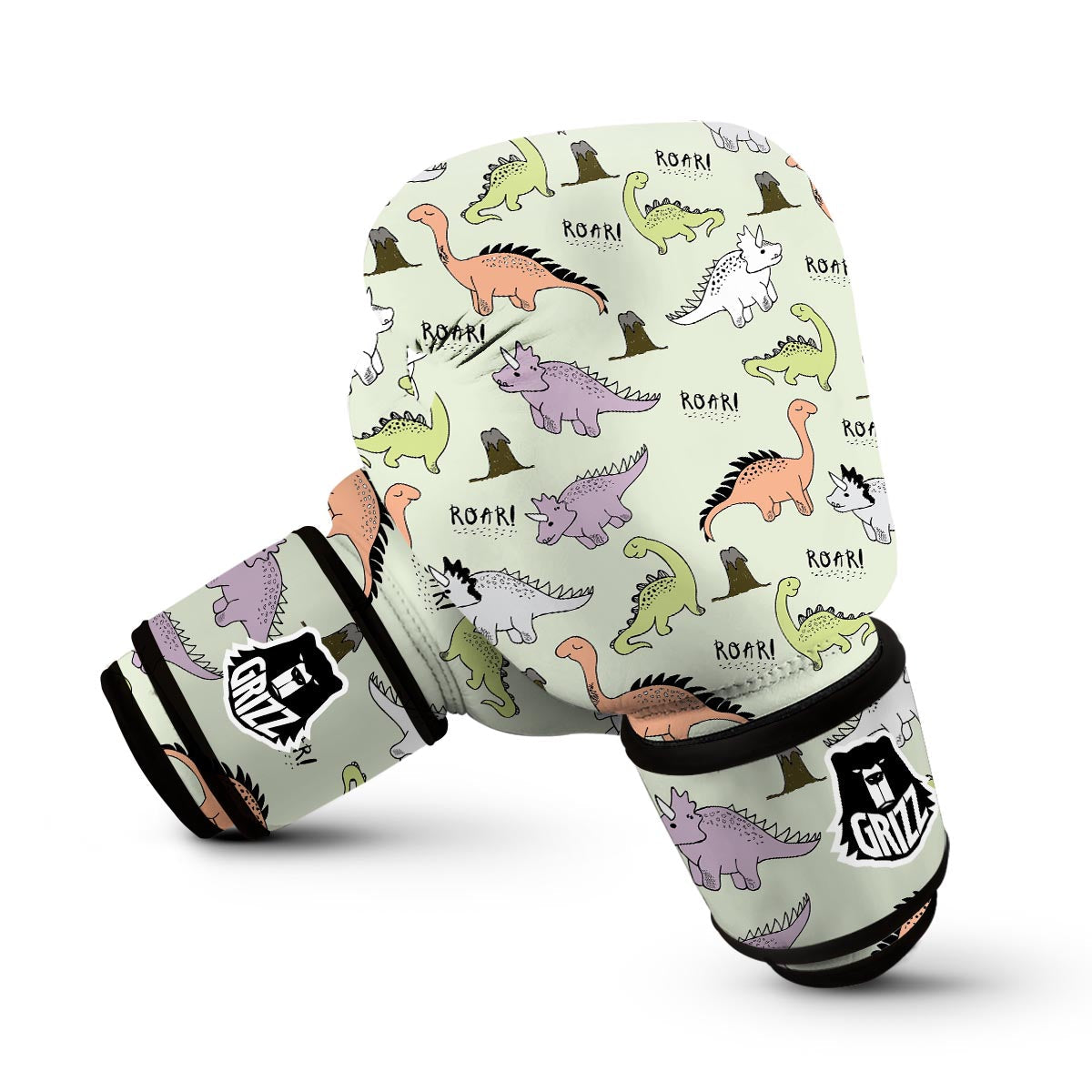 Dino Roar Dinosaur Pattern Print Boxing Gloves-grizzshop