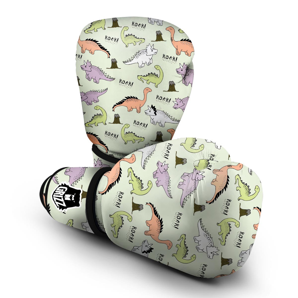 Dino Roar Dinosaur Pattern Print Boxing Gloves-grizzshop