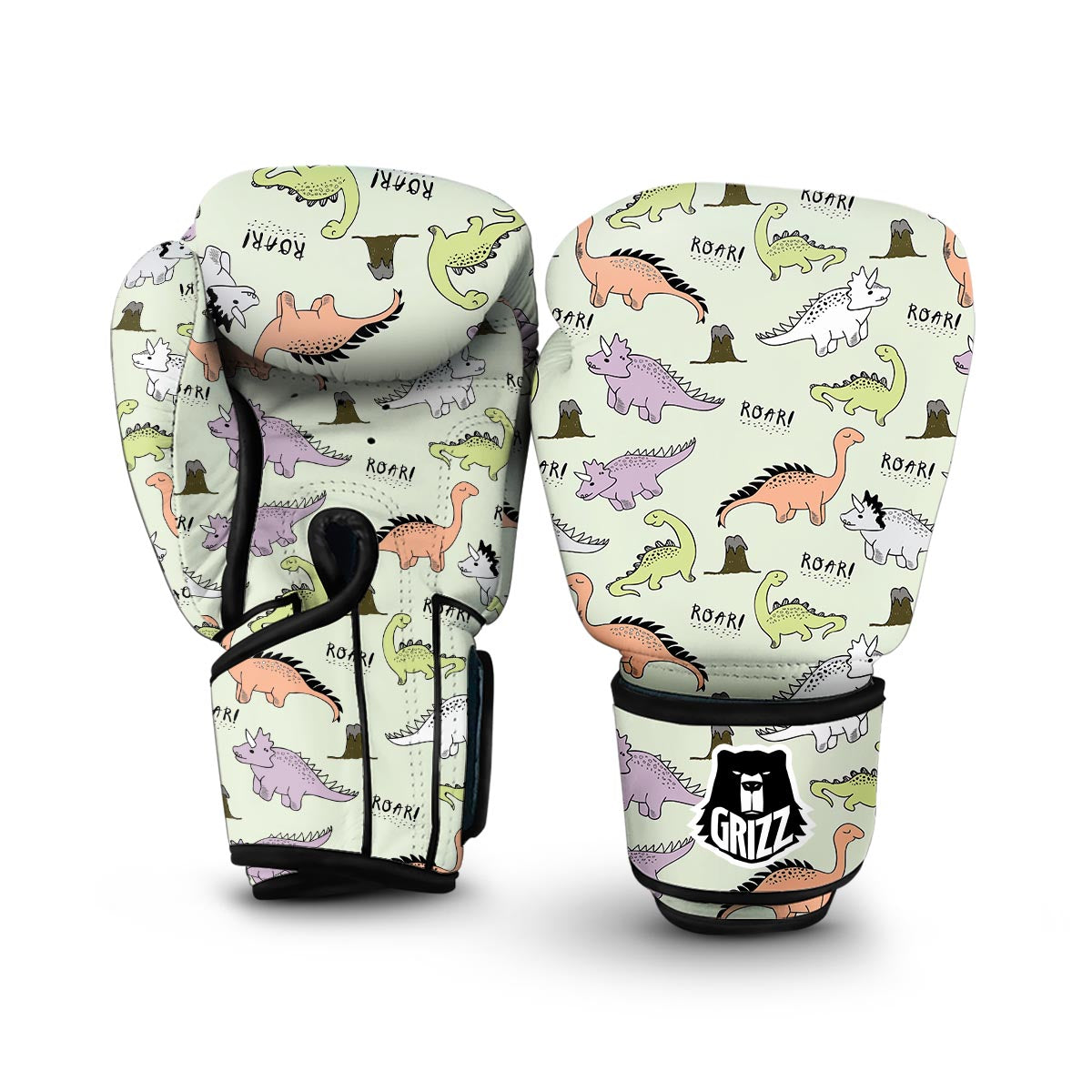 Dino Roar Dinosaur Pattern Print Boxing Gloves-grizzshop