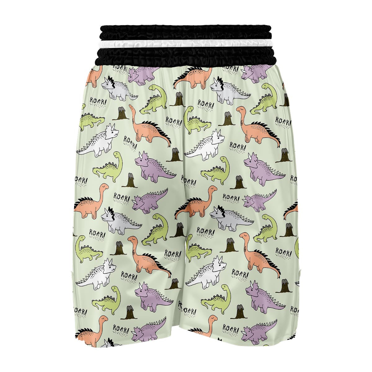 Dino Roar Dinosaur Pattern Print Boxing Shorts-grizzshop