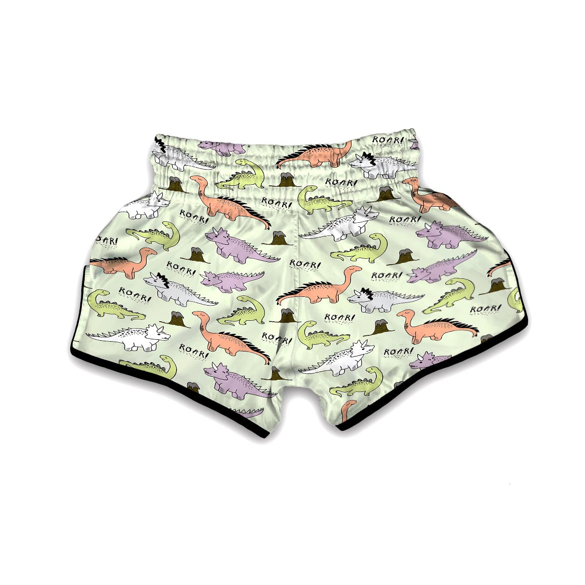 Dino Roar Dinosaur Pattern Print Muay Thai Boxing Shorts-grizzshop