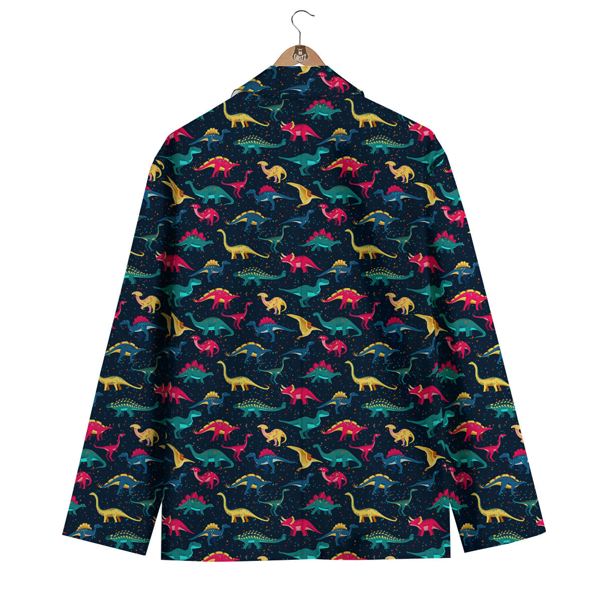 Dinosaur Colorful Print Pattern Men's Blazer-grizzshop