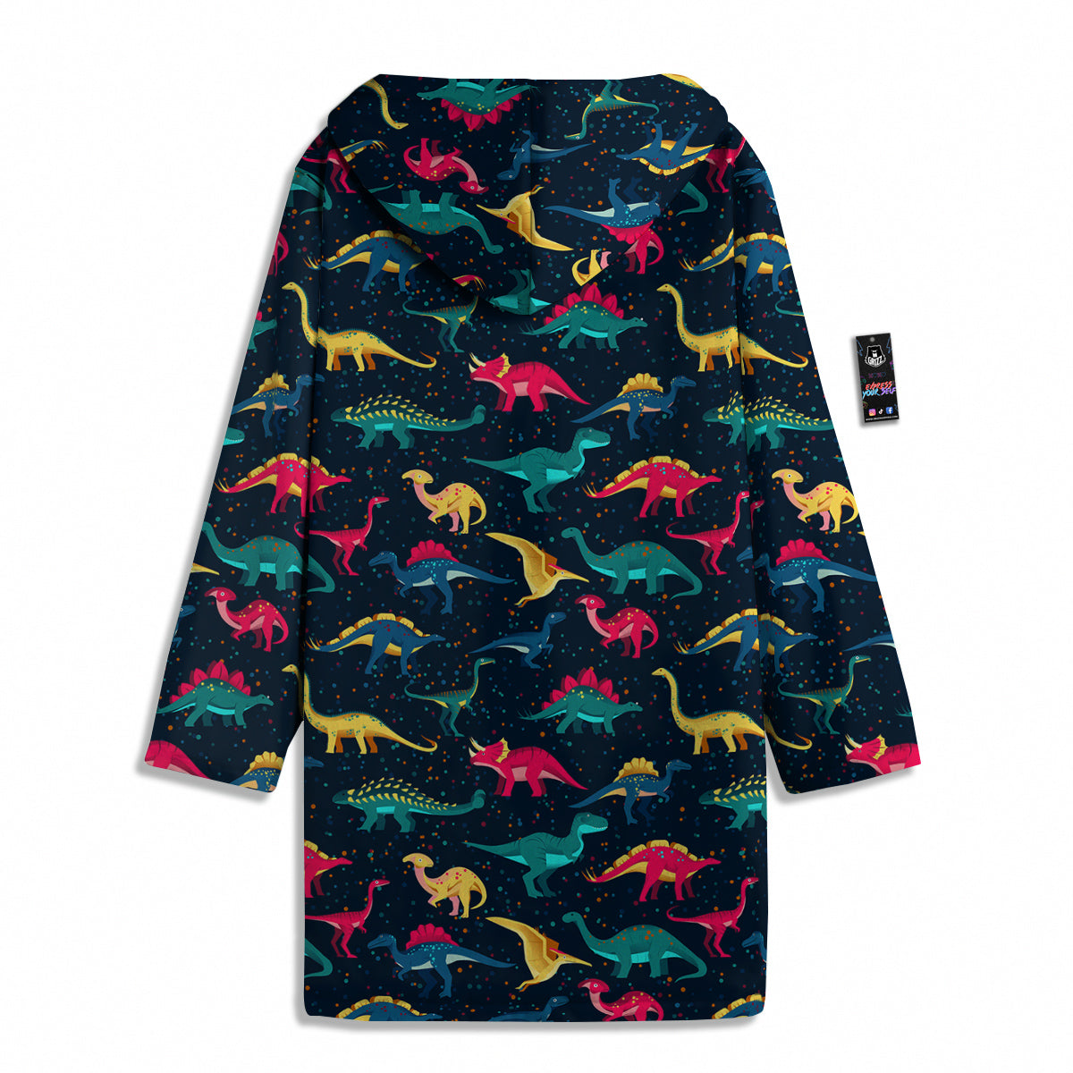 Dinosaur Colorful Print Pattern Men's Windbreaker Jacket-grizzshop