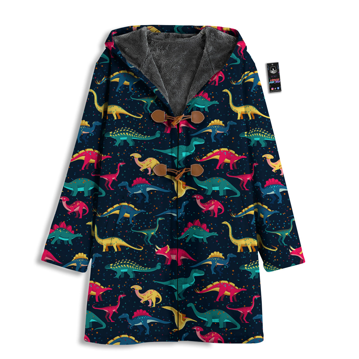 Dinosaur Colorful Print Pattern Men's Windbreaker Jacket-grizzshop