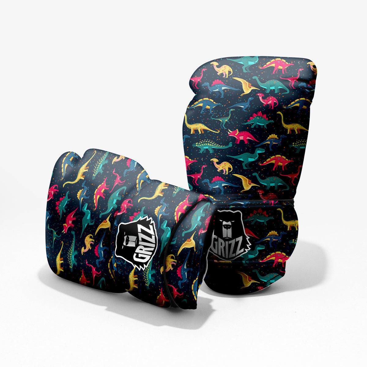 Dinosaur Colorful Print Pattern Pro Boxing Glove