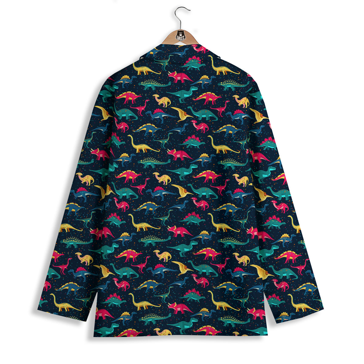 Dinosaur Colorful Print Pattern Women's Blazer-grizzshop