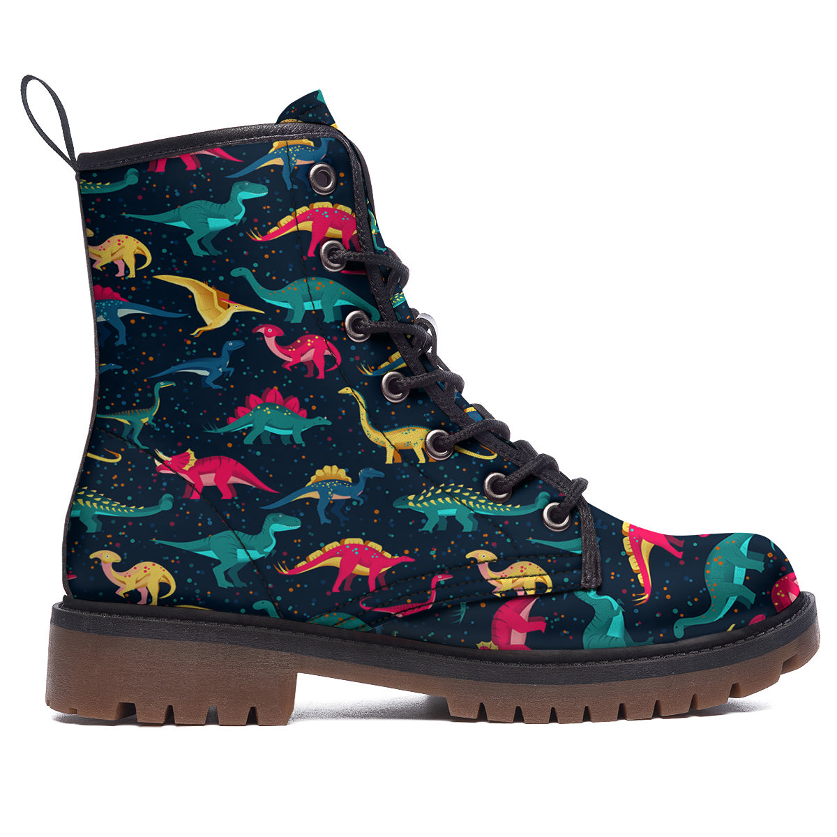 Dinosaur Colorful Print Pattern Work Boots-grizzshop