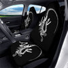 Dinosaur Fossil White And Black Print Car Seat Covers-grizzshop