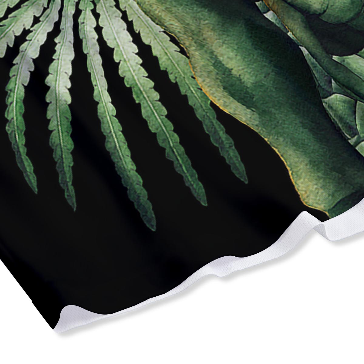 Dinosaur T Rex And Jurassic Plants Print Mesh Shorts