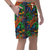 Dinosaur T-rex Graffiti Print Men's Shorts-grizzshop