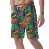 Dinosaur T-rex Graffiti Print Men's Shorts-grizzshop