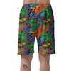 Dinosaur T-rex Graffiti Print Men's Shorts-grizzshop