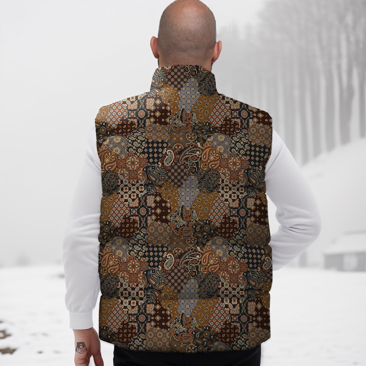 Dinosaur T rex Pattern Print Down Vest
