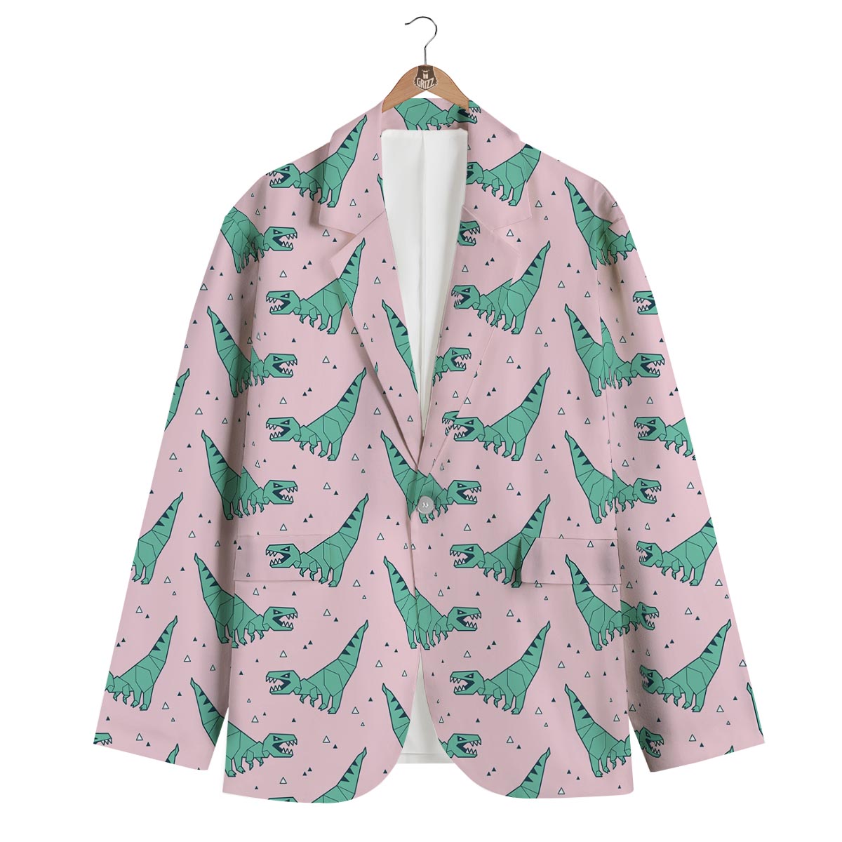 Dinosaur T rex Pattern Print Men's Blazer-grizzshop
