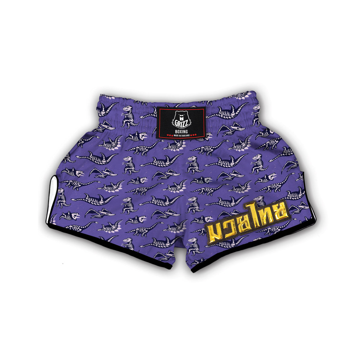 Dinosaur T rex Print Pattern Muay Thai Boxing Shorts-grizzshop