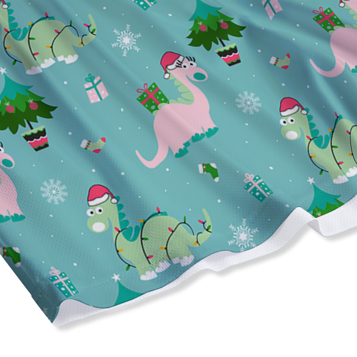 Dinosaur Xmas Print Pattern Mesh Shorts