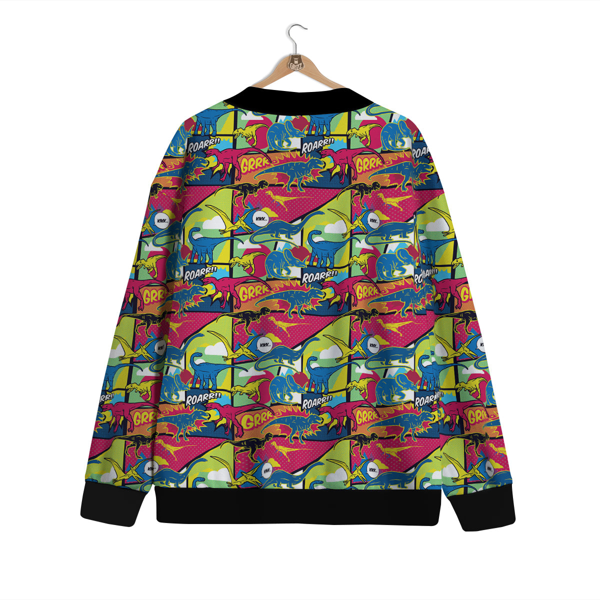 Dinosaurs Comic Print Pattern Cardigan-grizzshop