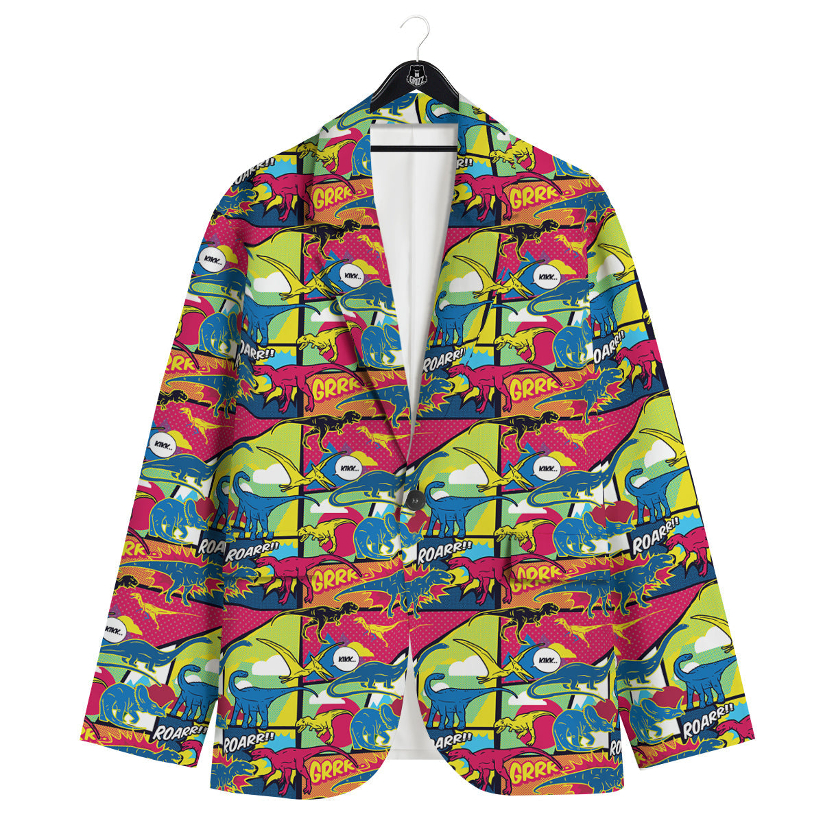 Dinosaurs Comic Print Pattern Men's Sport Coat-grizzshop