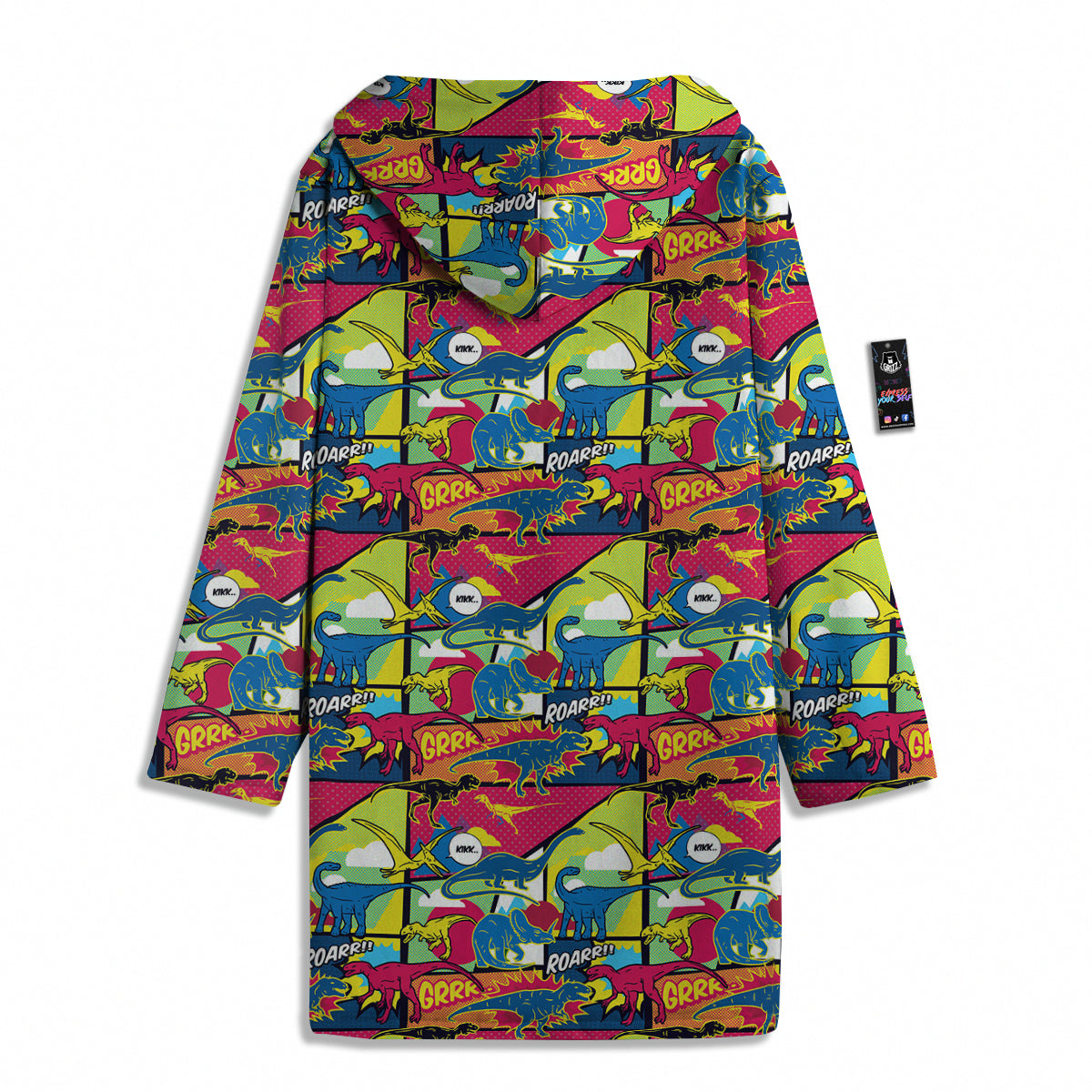 Dinosaurs Comic Print Pattern Men's Windbreaker Jacket-grizzshop