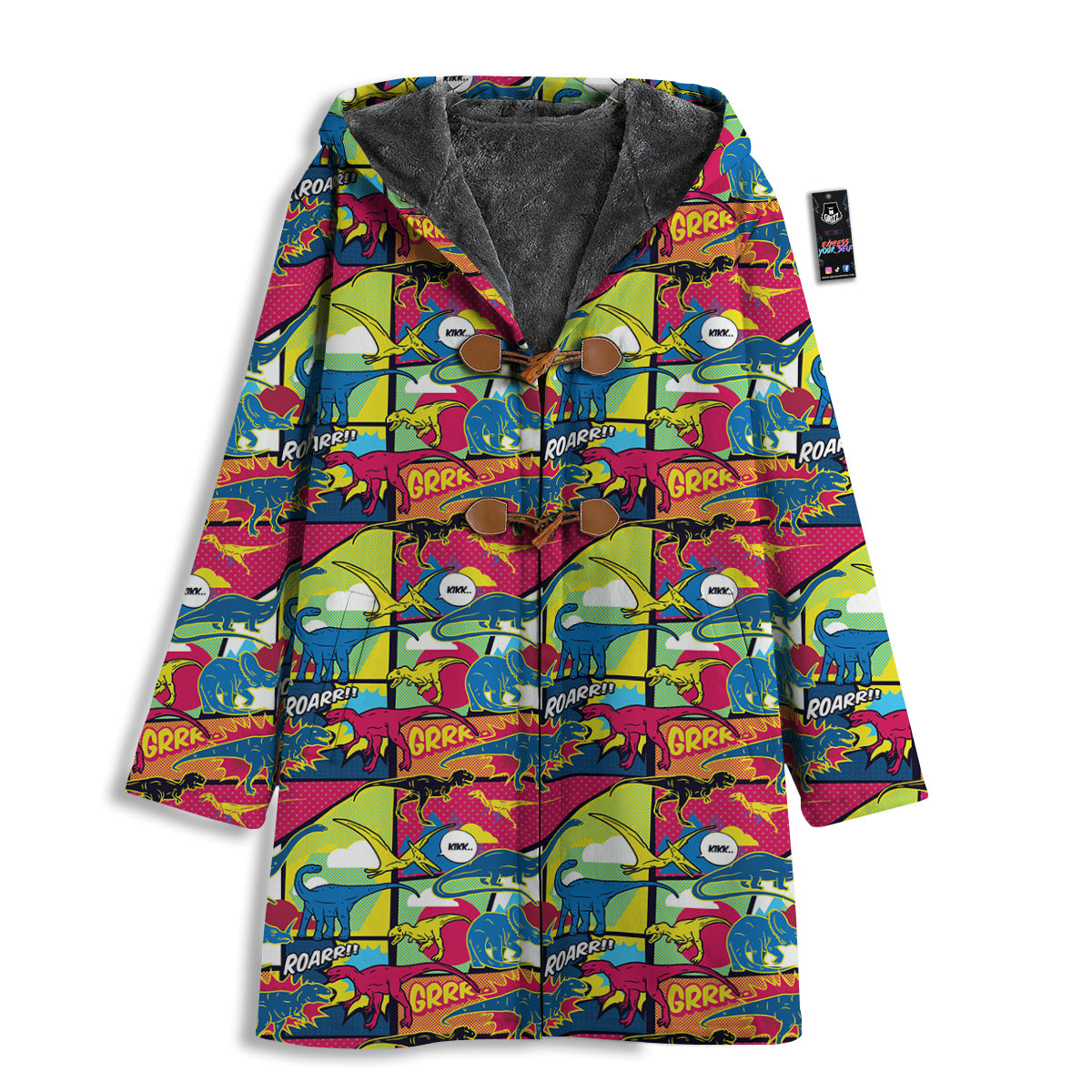 Dinosaurs Comic Print Pattern Men's Windbreaker Jacket-grizzshop
