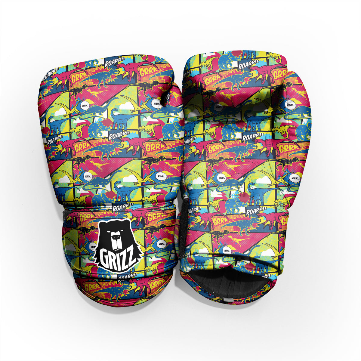 Dinosaurs Comic Print Pattern Pro Boxing Glove