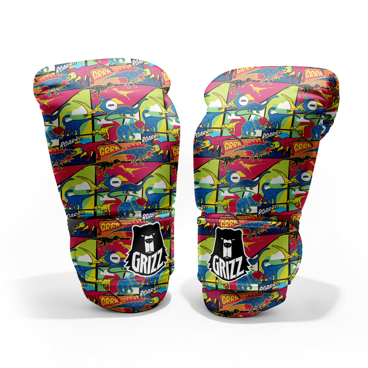 Dinosaurs Comic Print Pattern Pro Boxing Glove