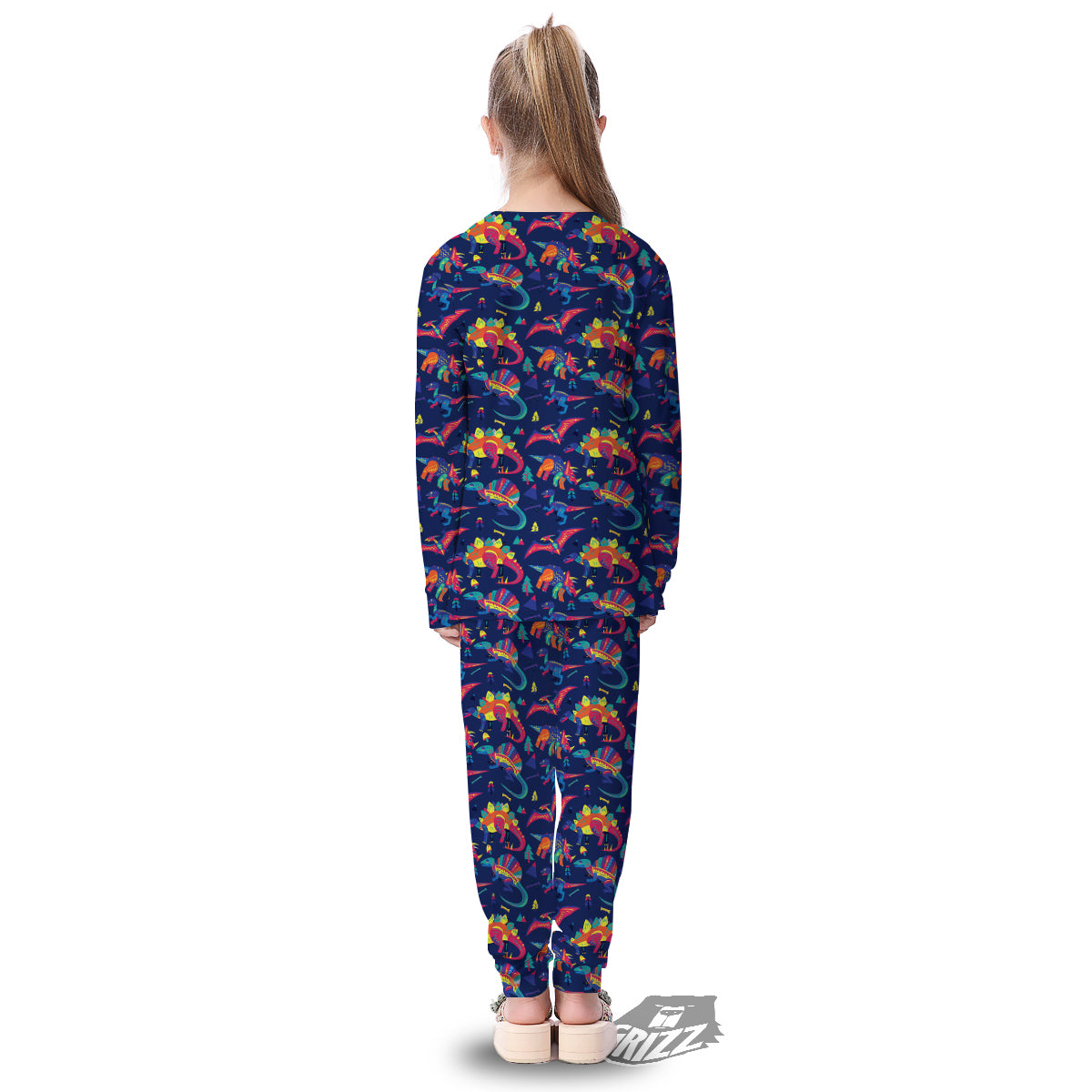 Dinosaurs Cute Colorful Print Pattern Kid's Pajamas-grizzshop