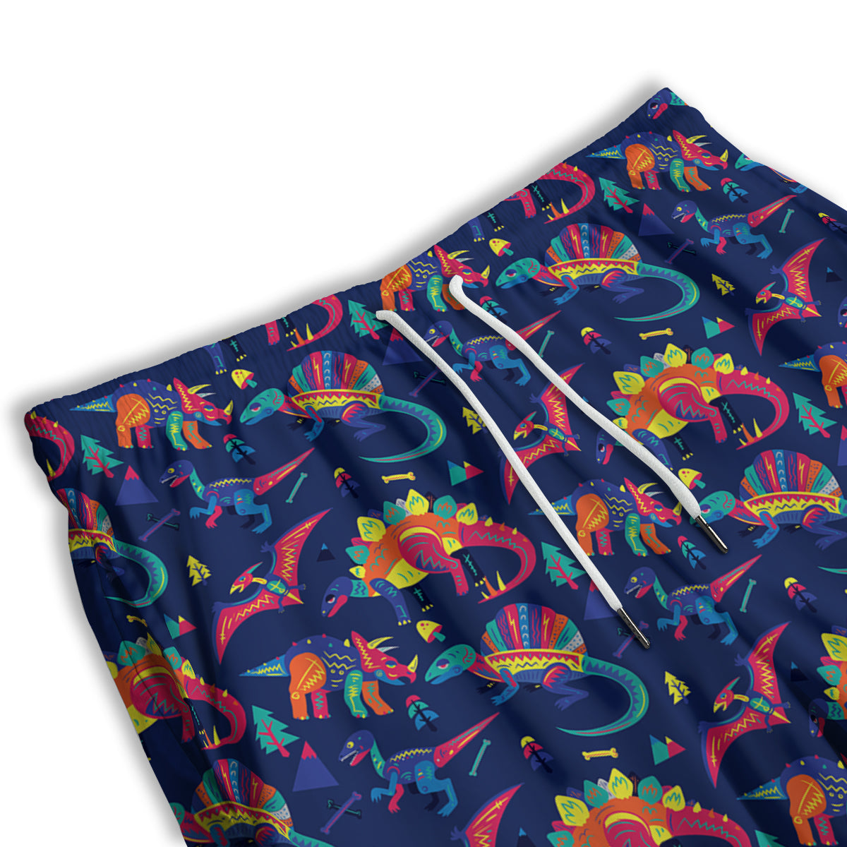 Dinosaurs Cute Colorful Print Pattern Men's Athletic Shorts