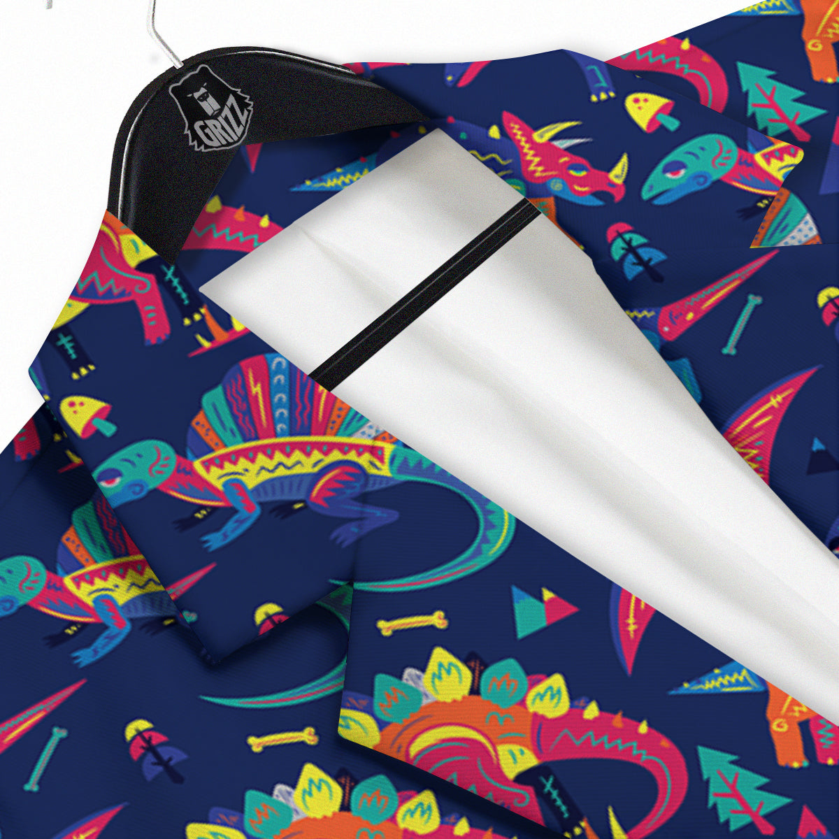 Dinosaurs Cute Colorful Print Pattern Men's Sport Coat-grizzshop