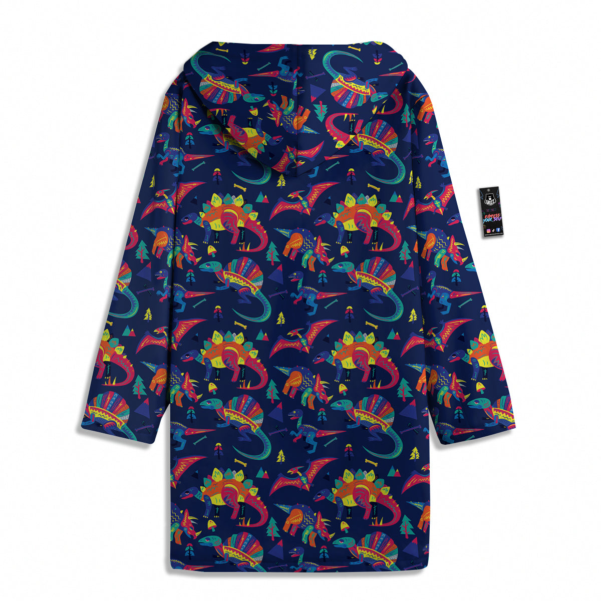 Dinosaurs Cute Colorful Print Pattern Men's Windbreaker Jacket-grizzshop