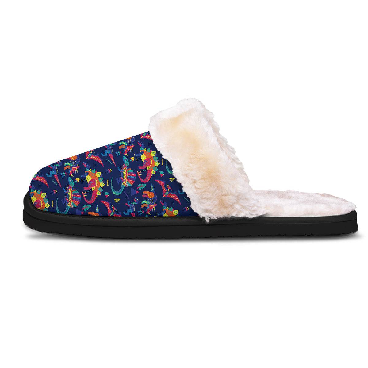 Dinosaurs Cute Colorful Print Pattern Slippers-grizzshop