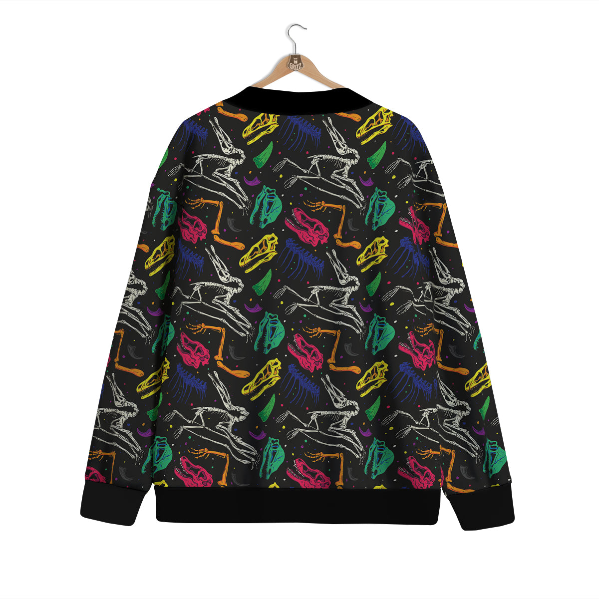 Dinosaurs Fossil Colorful Print Pattern Cardigan-grizzshop