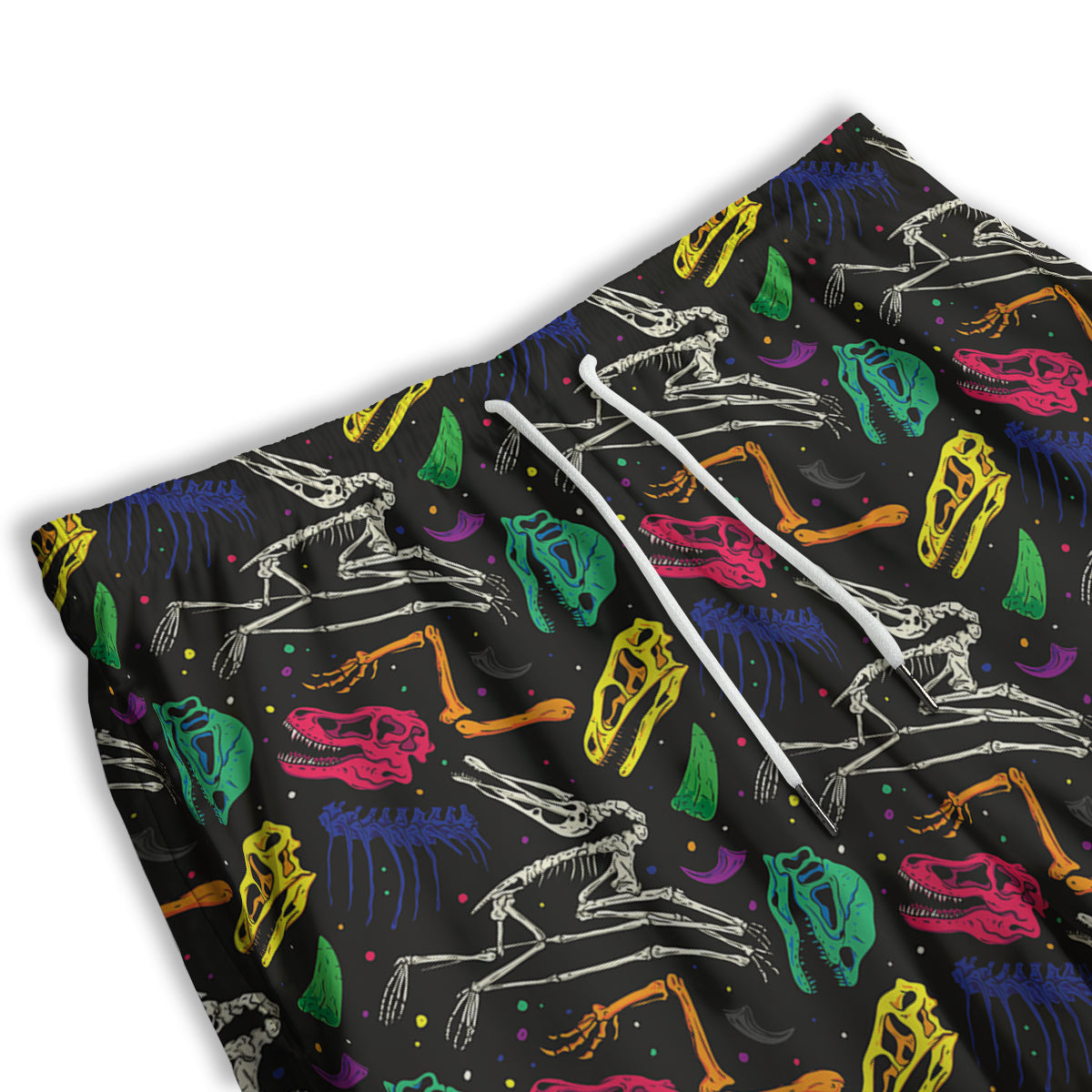 Dinosaurs Fossil Colorful Print Pattern Men's Athletic Shorts