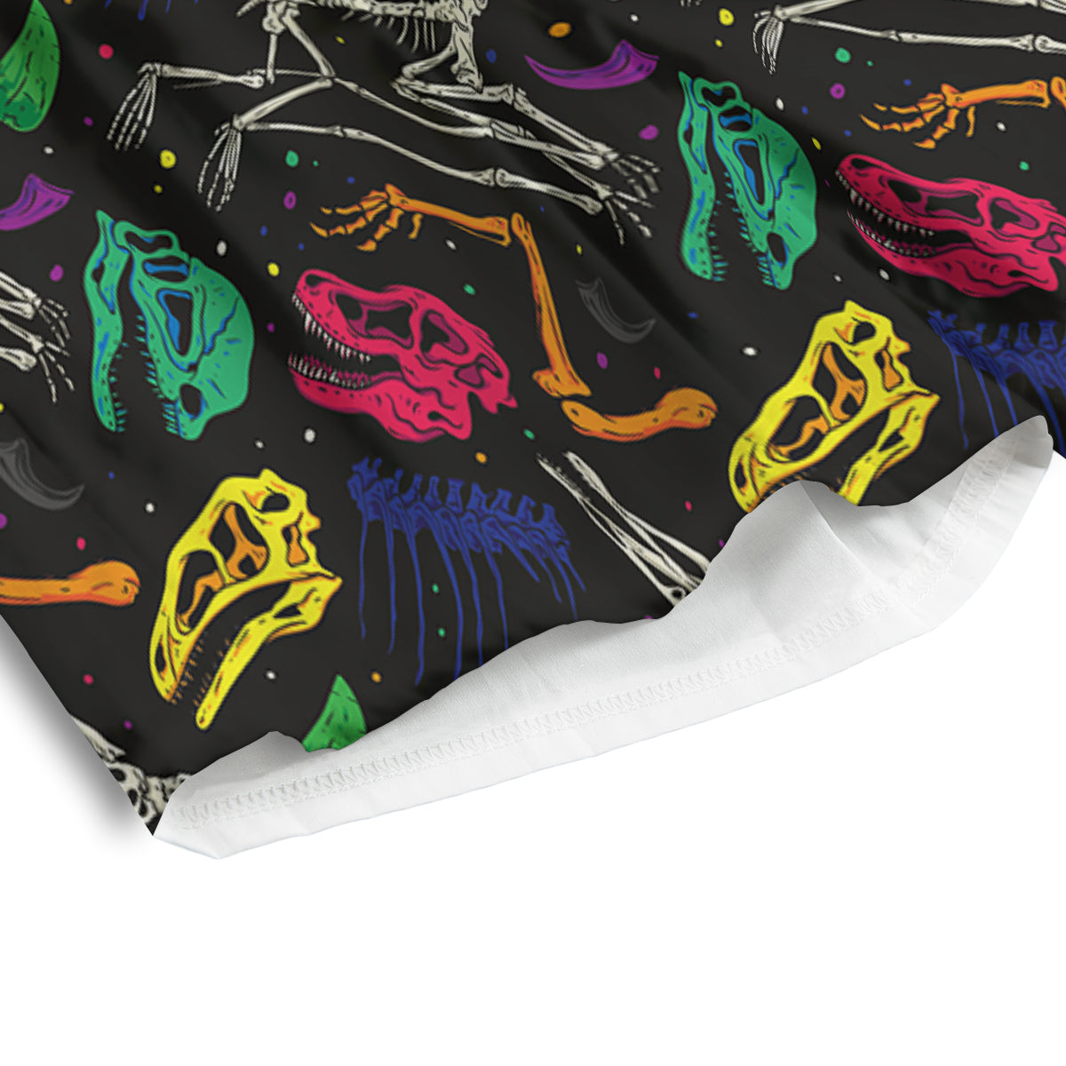 Dinosaurs Fossil Colorful Print Pattern Men's Athletic Shorts