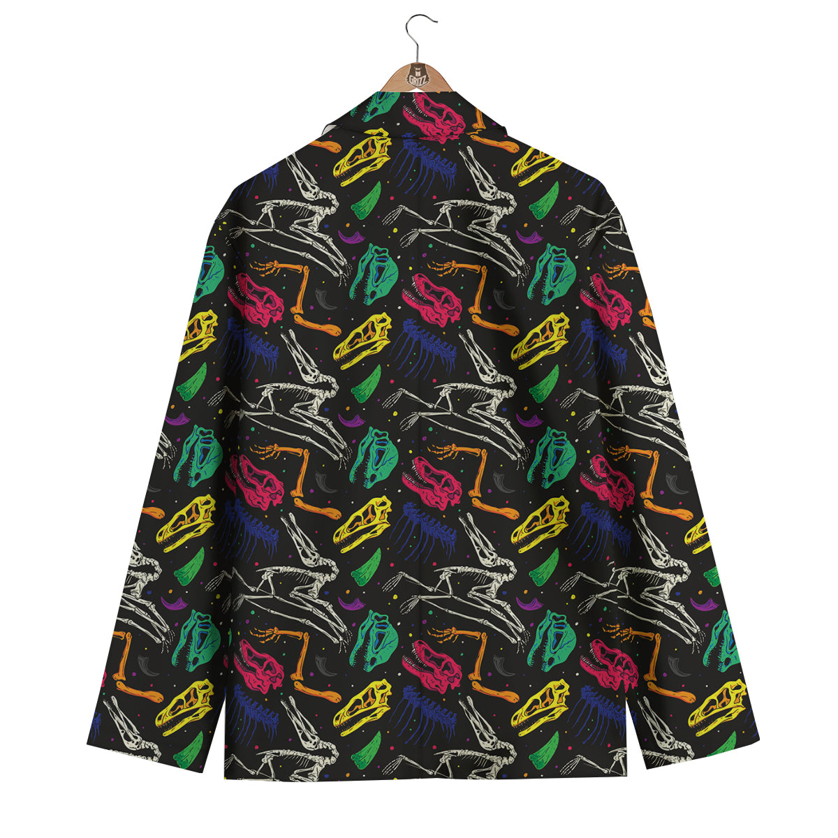 Dinosaurs Fossil Colorful Print Pattern Men's Blazer-grizzshop