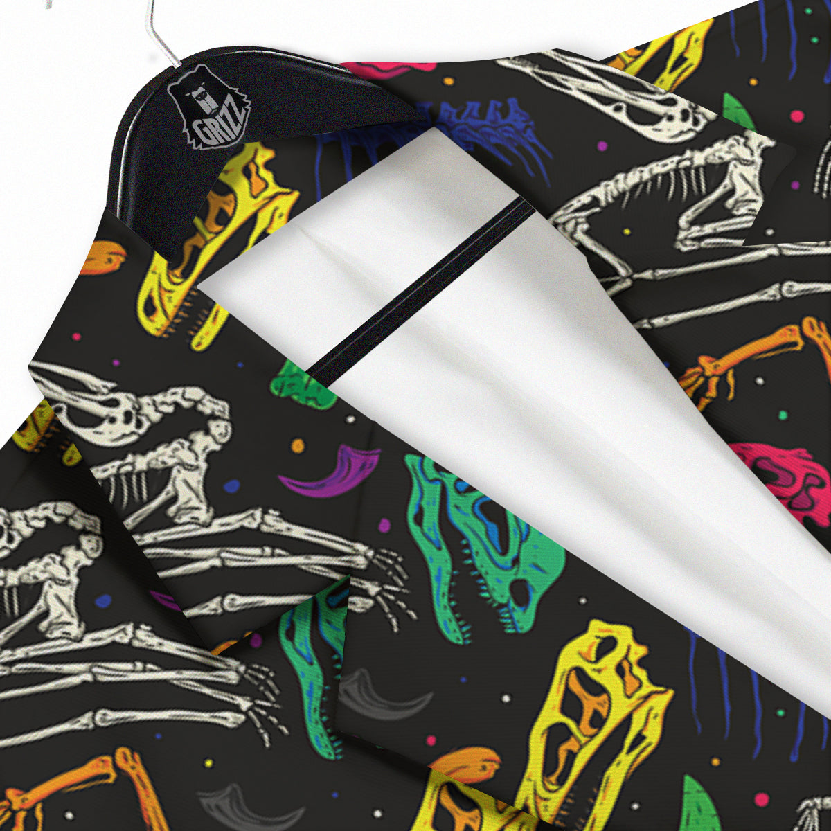 Dinosaurs Fossil Colorful Print Pattern Men's Sport Coat-grizzshop