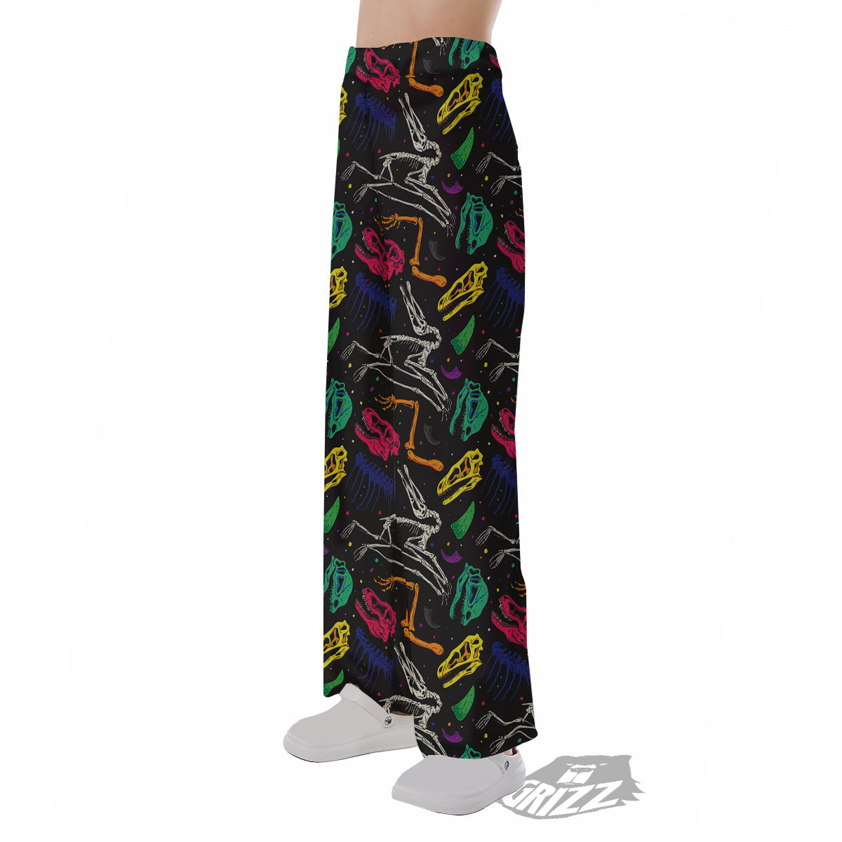 Dinosaurs Fossil Colorful Print Pattern Pajama Pants-grizzshop