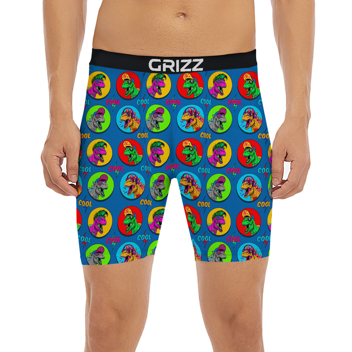 Dinosaurs Pop Art Print Pattern Boxer Briefs-grizzshop