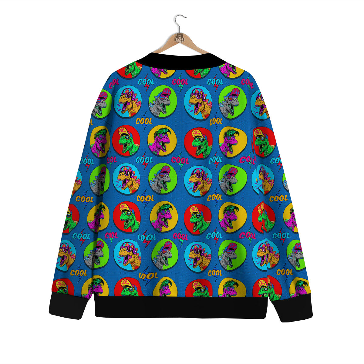 Dinosaurs Pop Art Print Pattern Cardigan-grizzshop