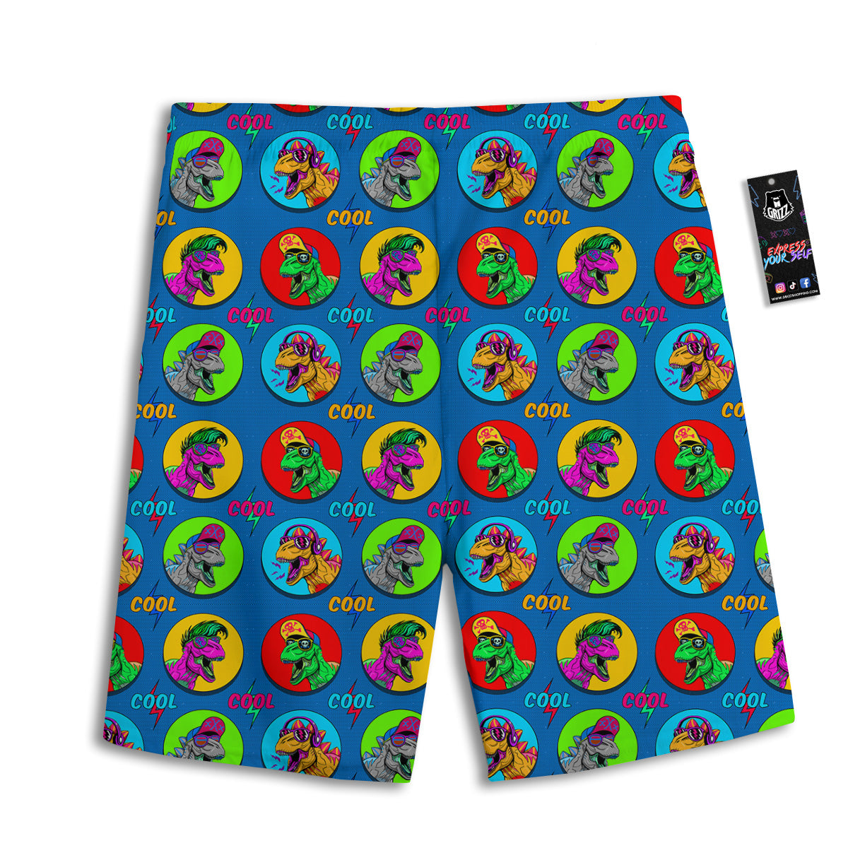 Dinosaurs Pop Art Print Pattern Men's Athletic Shorts