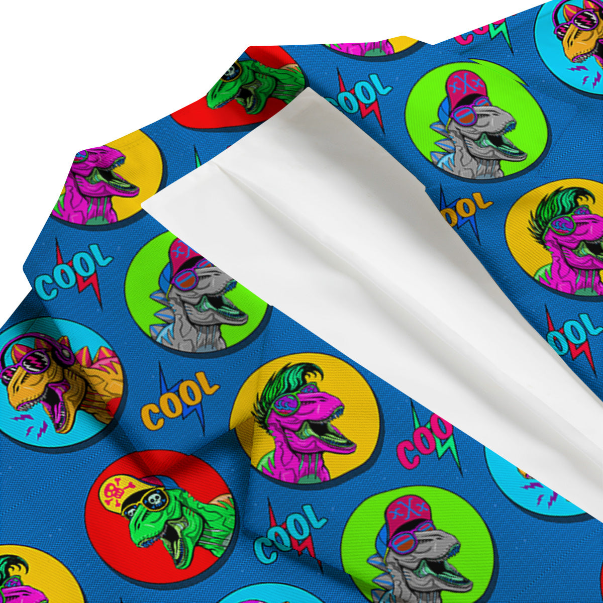 Dinosaurs Pop Art Print Pattern Men's Blazer-grizzshop