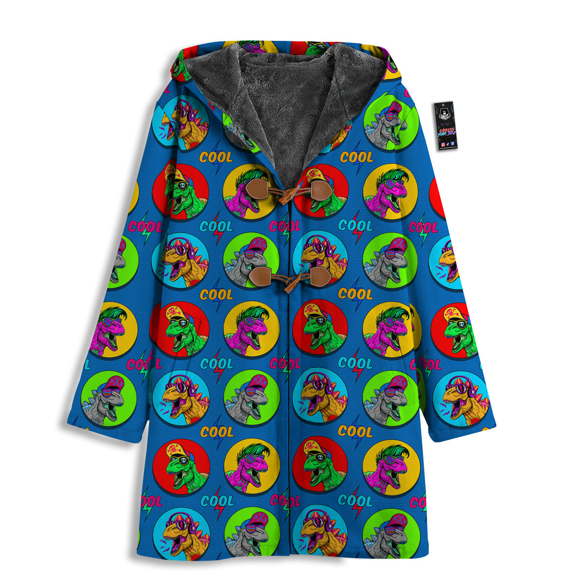 Dinosaurs Pop Art Print Pattern Men's Windbreaker Jacket-grizzshop