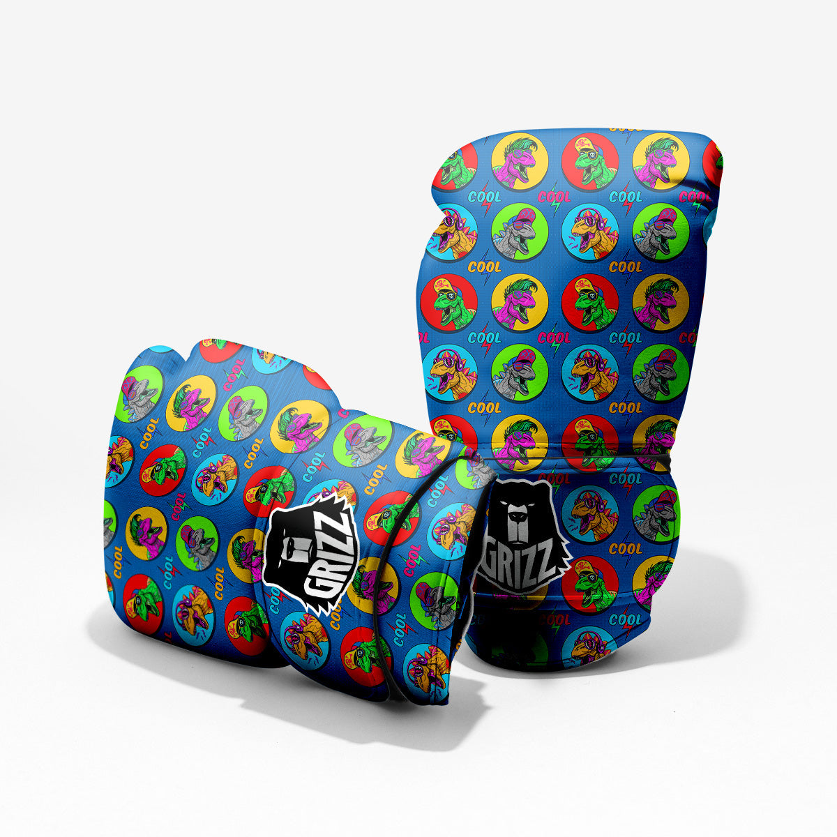 Dinosaurs Pop Art Print Pattern Pro Boxing Glove