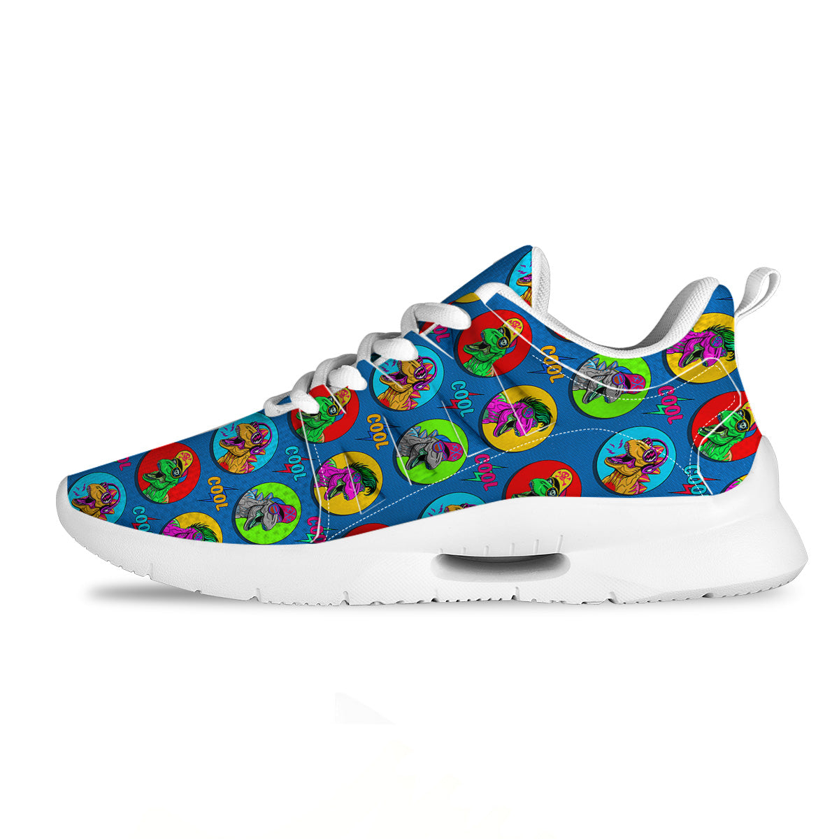 Dinosaurs Pop Art Print Pattern Tennis Shoes-grizzshop