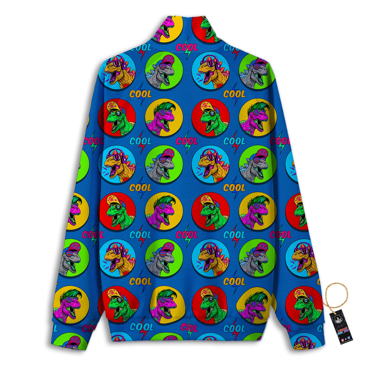 Dinosaurs Pop Art Print Pattern Track Jacket-grizzshop