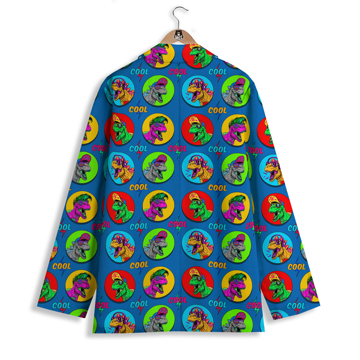 Dinosaurs Pop Art Print Pattern Women's Blazer-grizzshop