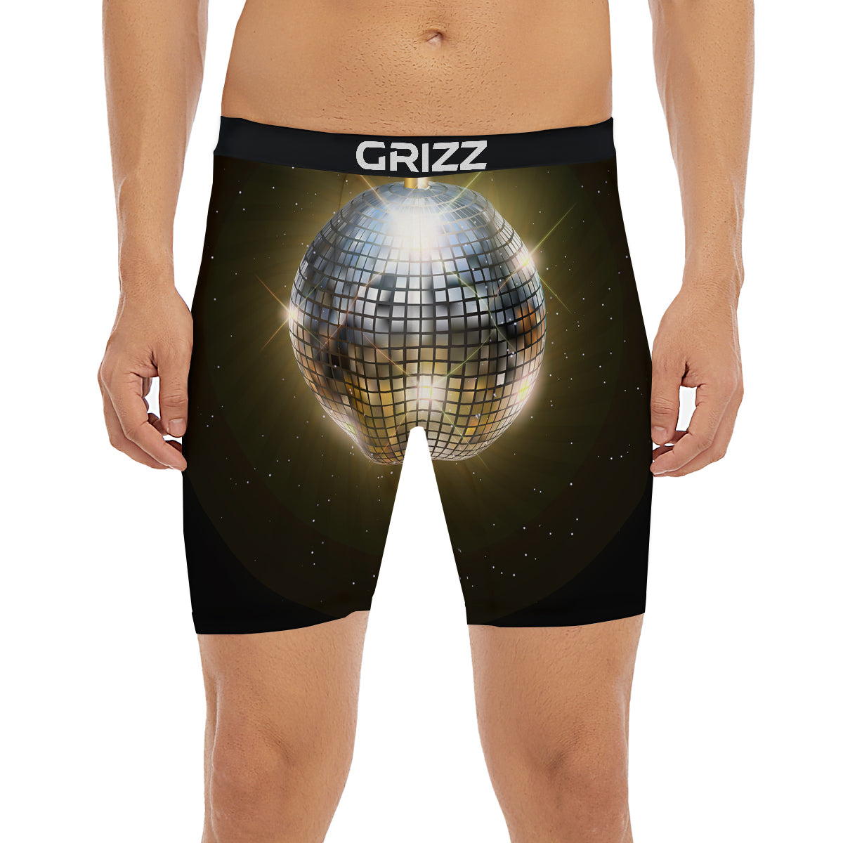 Disco Ball In Night Party Print Boxer Briefs-grizzshop